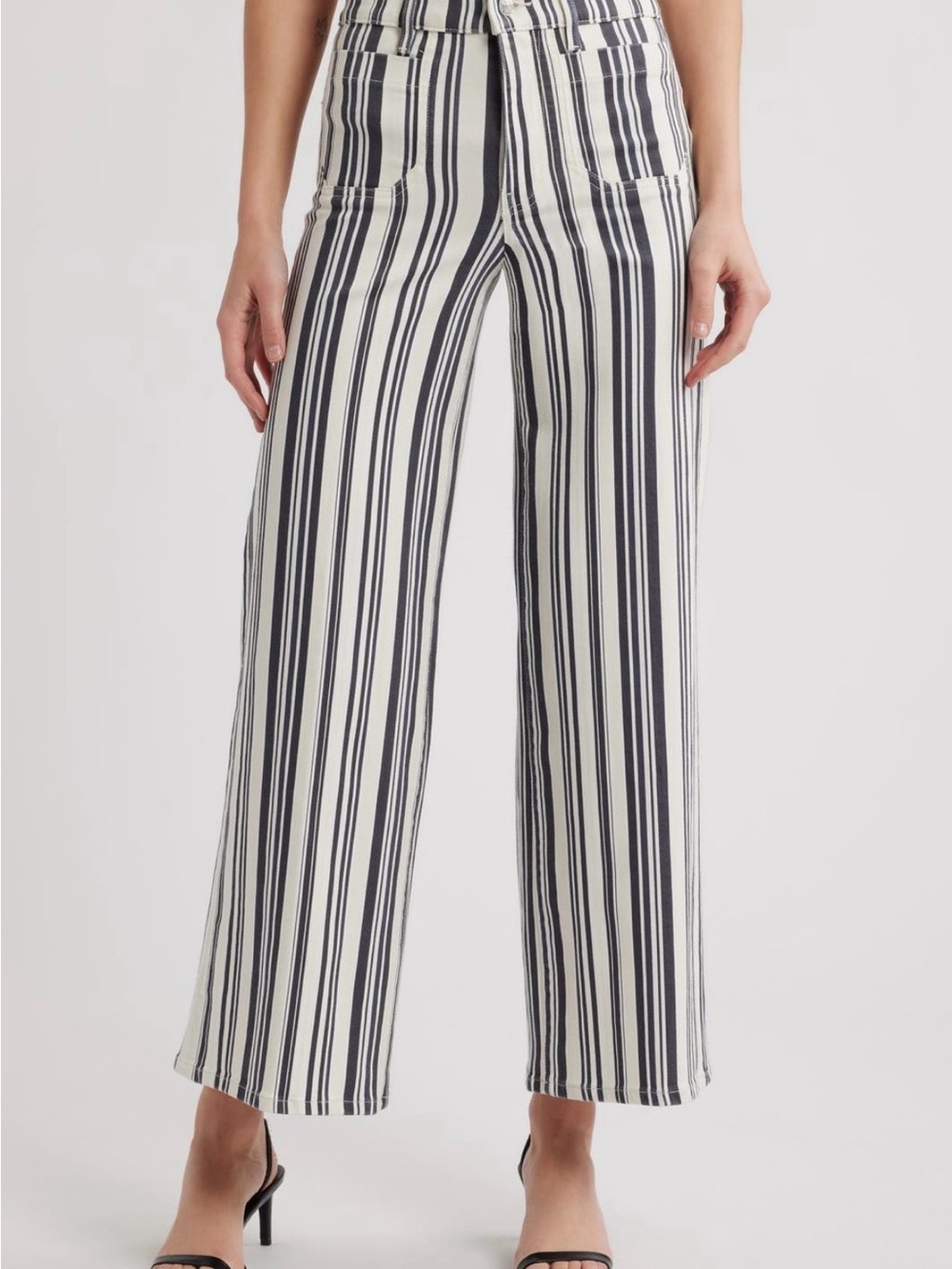 FRAME Le Slim Palazzo Patch Pocket High Waist Wide Leg Jean
